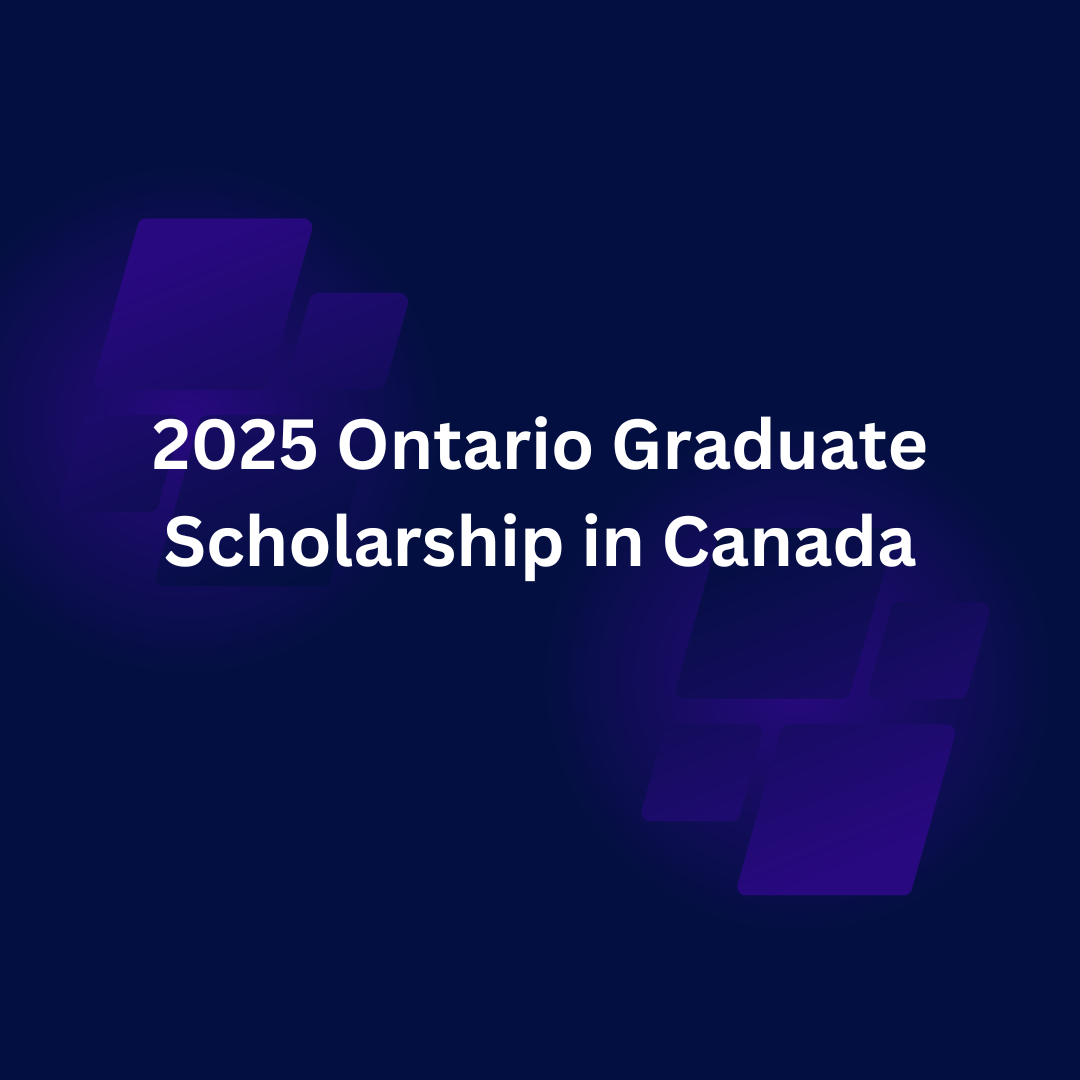 Ontario Graduate Scholarship